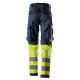 Snickers 6764 ProtecWork Women's Class 1 Hi-Vis Yellow / Navy Stretch Trousers