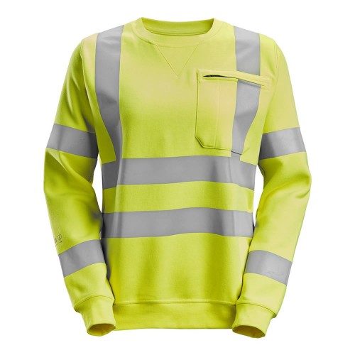 Snickers 2876 ProtecWork Womens Hi-Vis Sweatshirt Class 3/2