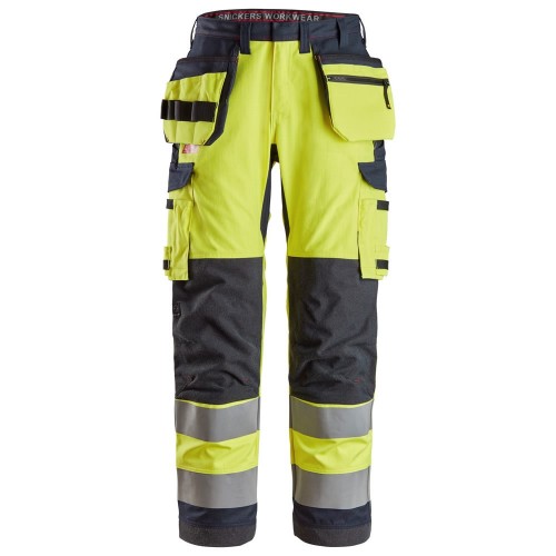 Snickers 6261 ProtecWork Hi-Vis Trousers Holster Pockets Class 2