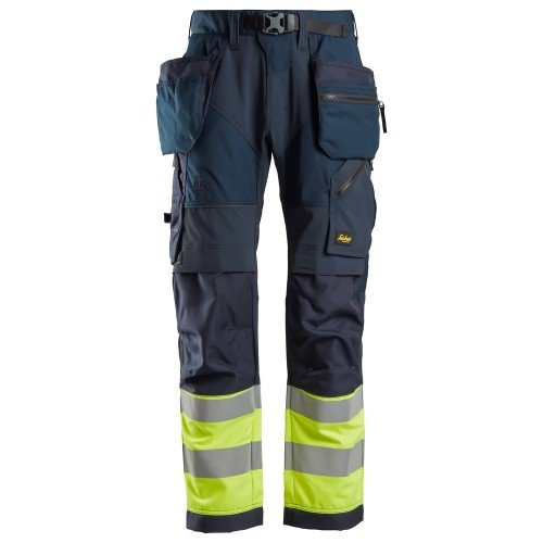 Snickers 6931 FlexiWork Hi-Vis Trousers Holster Pockets