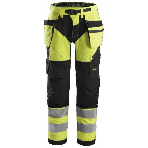 Snickers 6932 FlexiWork Hi-Vis Trousers Holster Pockets