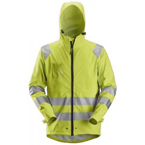 Snickers 8233 Hi-Vis PU Rain Jacket Class 3