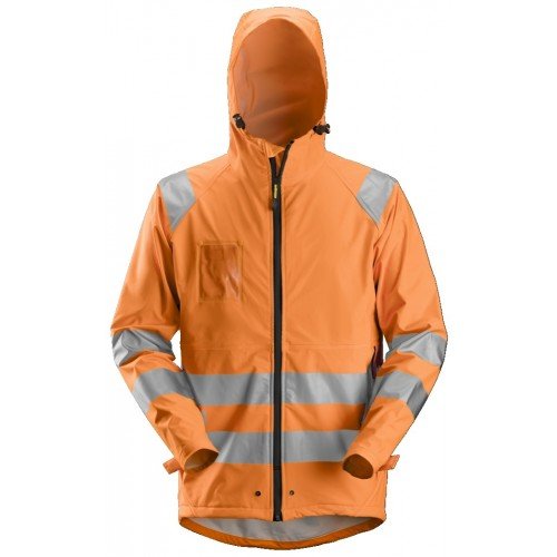 Snickers 8233 Hi-Vis PU Rain Jacket Class 3