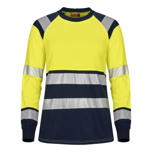Tranemo Hi-Vis 508989 Flame Retardant Ladies Long Sleeve T-Shirt
