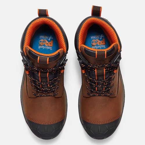 Timberland Pro Boondock Waterproof Safety Boots Brown Metal Free