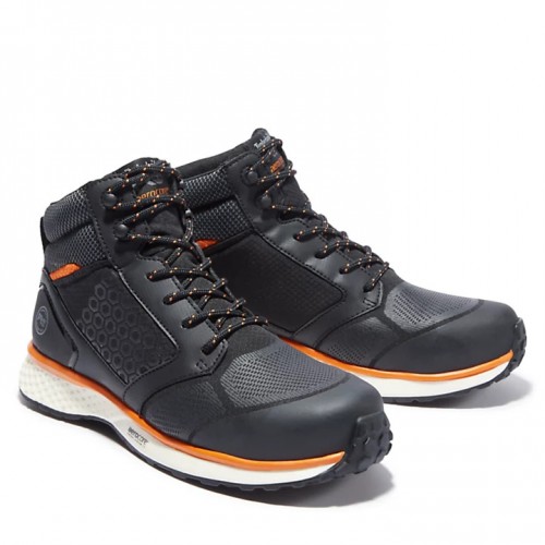 Timberland Pro Reaxion Black Orange Safety Boots