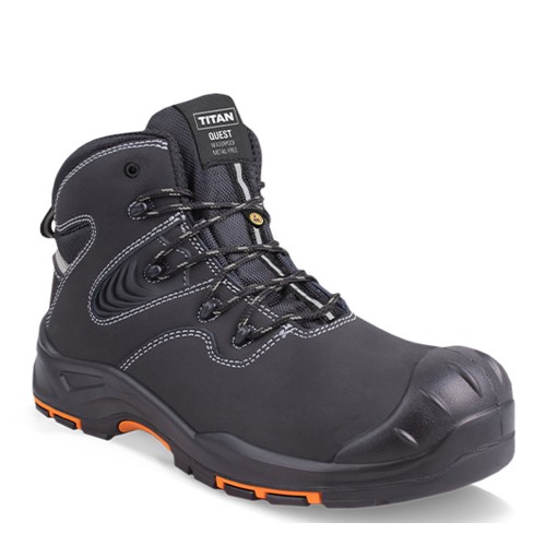 Titan Quest Black Safety Boots