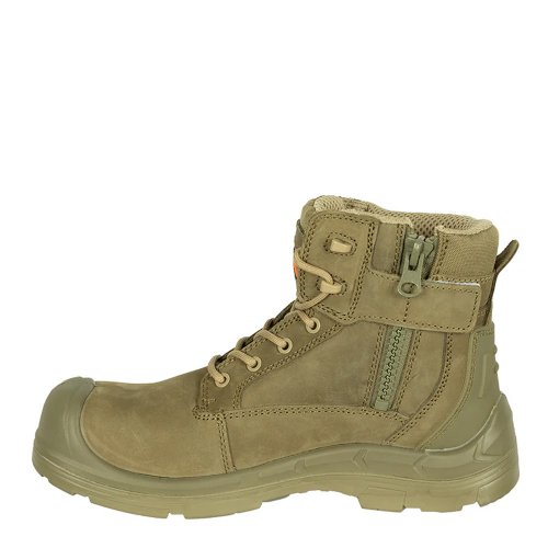 Unbreakable Desert Storm Safety Boots U135 Stone Side Zip
