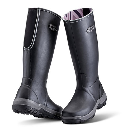 Grubs Rainline Black Wellingtons