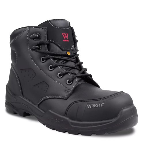 Wright Voyager Black Leather Metal Free ESD Safety Boots
