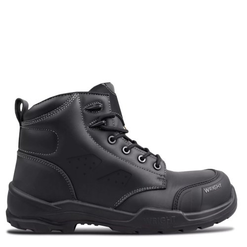 Wright Voyager Black Leather Metal Free ESD Safety Boots