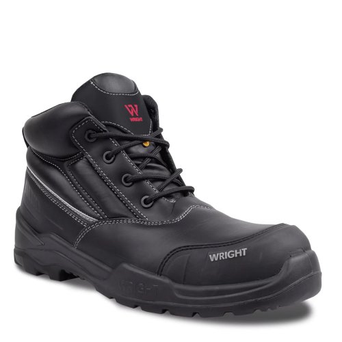 Wright Hiker Edge S3S Black Leather ESD Safety Boots Metal Free