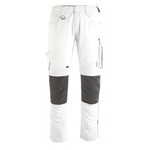 Mascot UNIQUE Trousers with kneepad pockets - White/Dark Anthracite