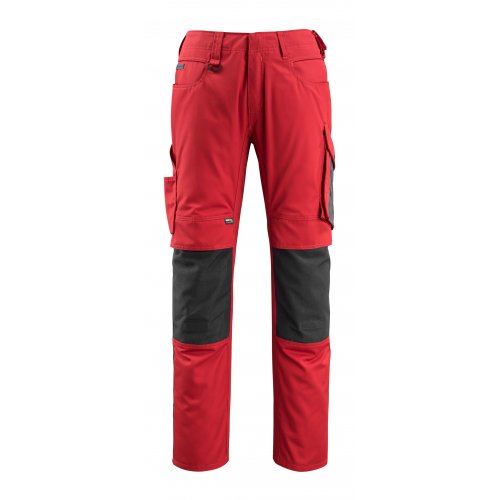 Mascot UNIQUE Trousers with kneepad pockets - Red/Black