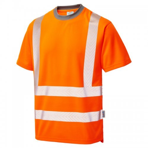 Leo Workwear Larkstone Hi Vis Orange T-Shirt