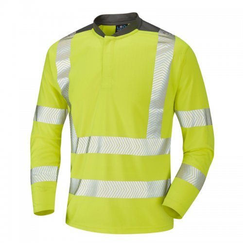 Leo Workwear Watermouth Hi-Vis Performance T-Shirt Yellow