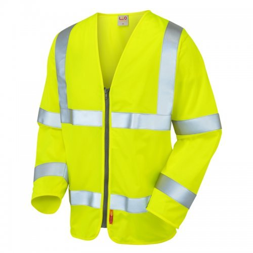 Leo Workwear Merton Hi Vis Fire Retardant Yellow Waistcoat