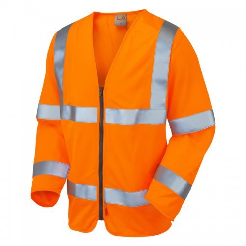 Leo Workwear Merton Hi Vis Fire Retardant Orange Waistcoat