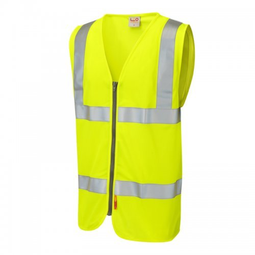 Leo Workwear Meeth Yellow Hi-Vis Waistcoat