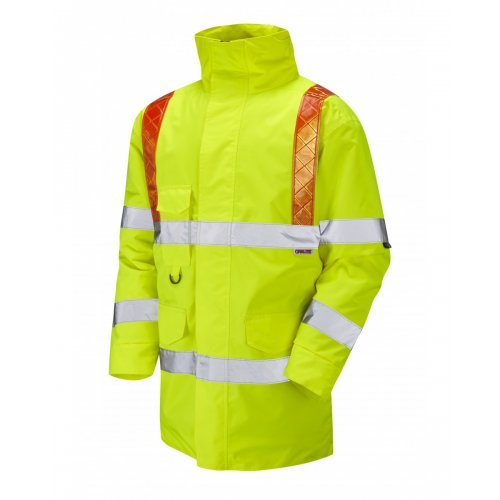 Leo Workwear Putford Class 3 Orange Hi Vis Brace Anorak