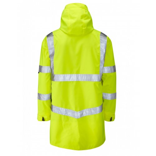Leo Workwear Clovelly Class 3 Yellow Hi Vis Breathable Executive Anorak