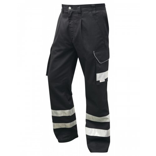 Leo Workwear Ilfracombe Black Work Trousers