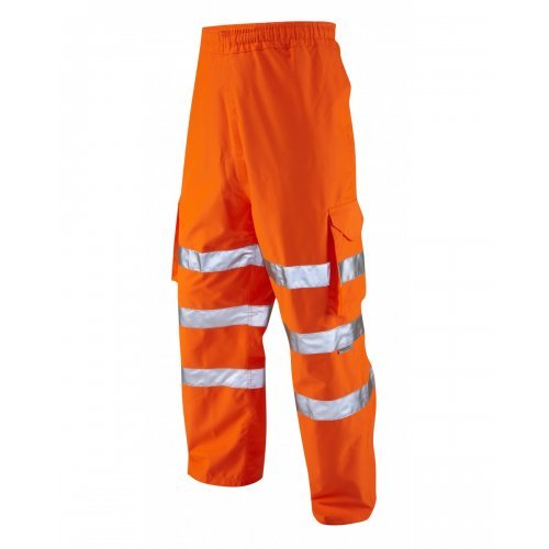 Leo Workwear Instow Class 1 GO/RT Orange Cargo Overtrousers