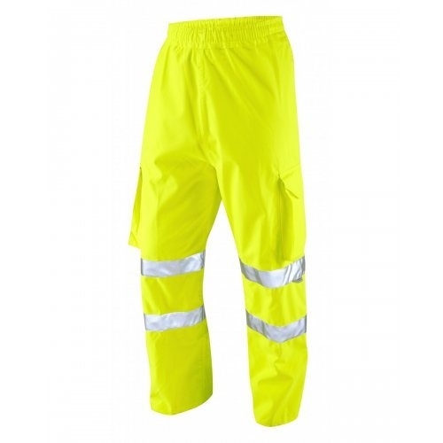 Leo Workwear Instow Class 1 Yellow Cargo Overtrousers
