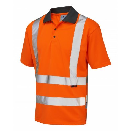 Leo Workwear Rockham Class 2 GO/RT Orange Coolviz Polo Shirt