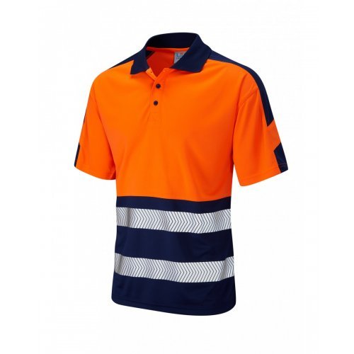 Leo Workwear Watersmeet Class 1 Yellow 2Tone Hi Vis Polo Shirt