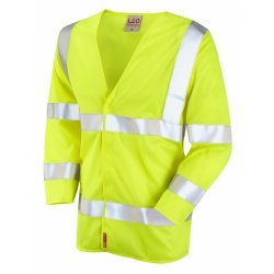 Leo Workwear Cranford Class 3 Yellow LFS Hi Vis 3/4 Sleeve Waistcoat