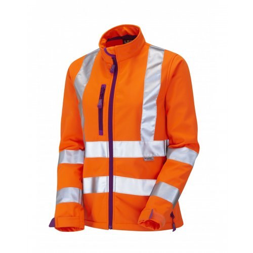 Leo Workwear Honeywell Class 2 GO/RT Orange Ladies Softshell Jacket