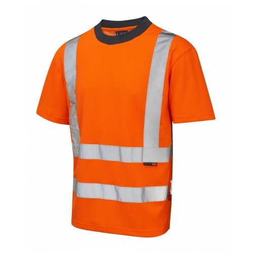 Leo Workwear Newport Class 2 GO/RT Orange Poly/Cotton T Shirt