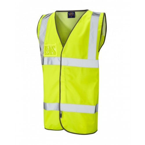 Leo Workwear Velator Class 2 Yellow Mesh Back Waistcoat