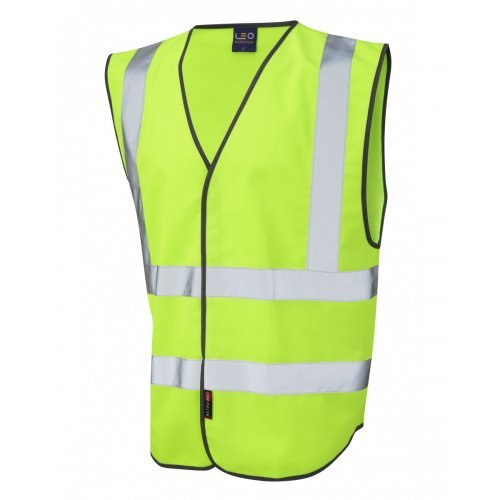 Leo Workwear Pilton Lime Hi Vis Reflective Waistcoat