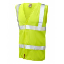 Leo Workwear Milford Class 2 Yellow LFS Hi Vis Sleeved Waistcoat