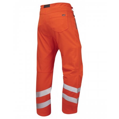 Leo Workwear Landcross Class 1 GO/RT Orange Hi Vis Stretch Work Trouser