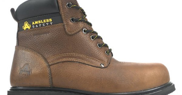 AMBLERS FS145 S3 brown waterproof safety boot with midsole size 6-13