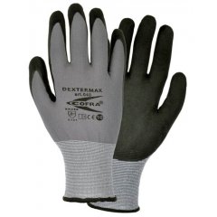 Cofra Dextermax Grey - Black Nitrile Gloves Water Repellent Back