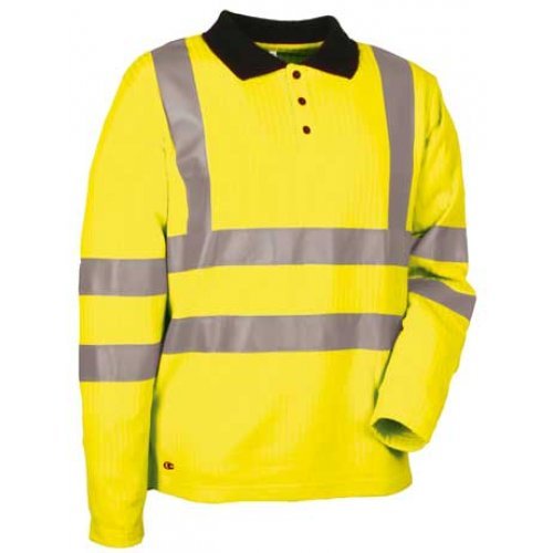 Cofra Highway High Visibility Long Sleeve Polo Shirt