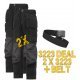 Snickers 2 x 3223 New Floor Layers Trousers+ PTD Belt