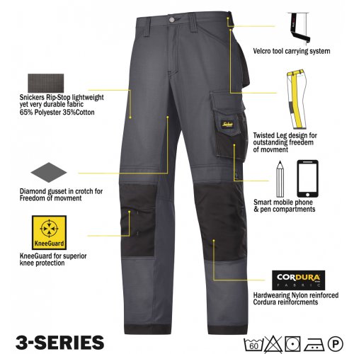 Snickers 3313 Trousers x2 Plus Snickers 9110 Kneepads & SD T-Shirt & PTD Belt